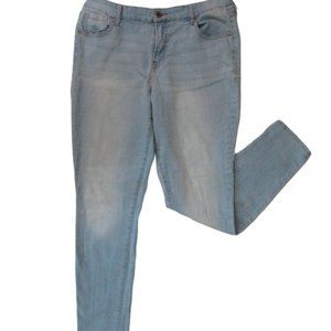 Old Navy Womens Jeans Size 14 Blue Light Wash Stretch Super Skinny Mid Rise